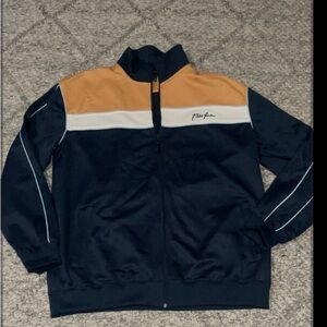 Vintage Phat Farm Navy and Tan Jacket